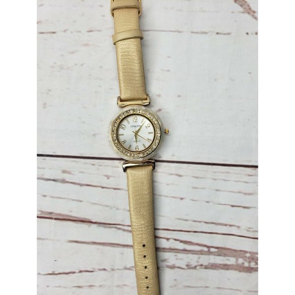 626 Chicos Genuine Leather Band Japan Movement Quartz Brown Marble Ladies Watch - Picture 10 of 12